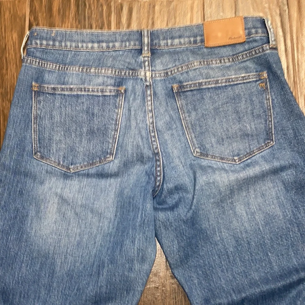 COPY - Madewell light medium wash slim boy jean unfinished hem